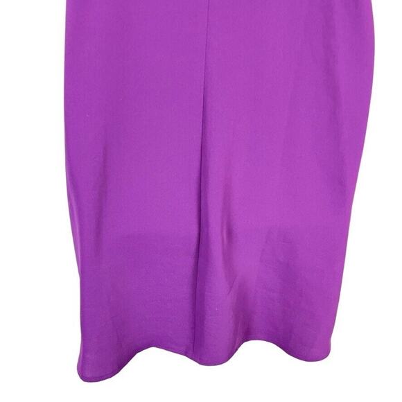 Ann Taylor Loft Petites Womens Purple Ruffle Sleeveless Casual Mini Dress sz M P - Picture 12 of 16